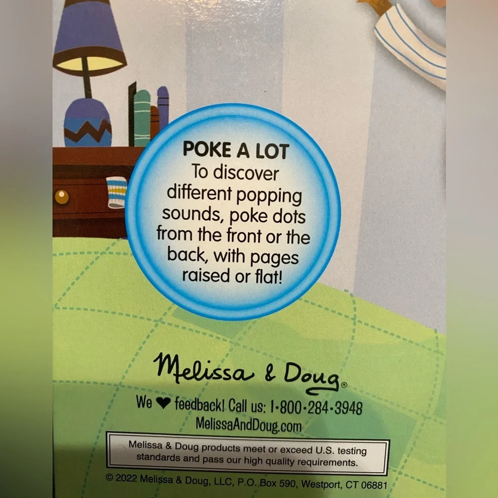 Melissa & Doug 10 Little Monkeys Interactive Book Poke A Dot